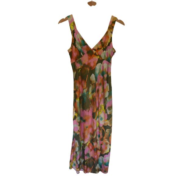 Rails Jacinda Dress Terra Floral Size Small Satin Midi Dress - Picture 4 of 9